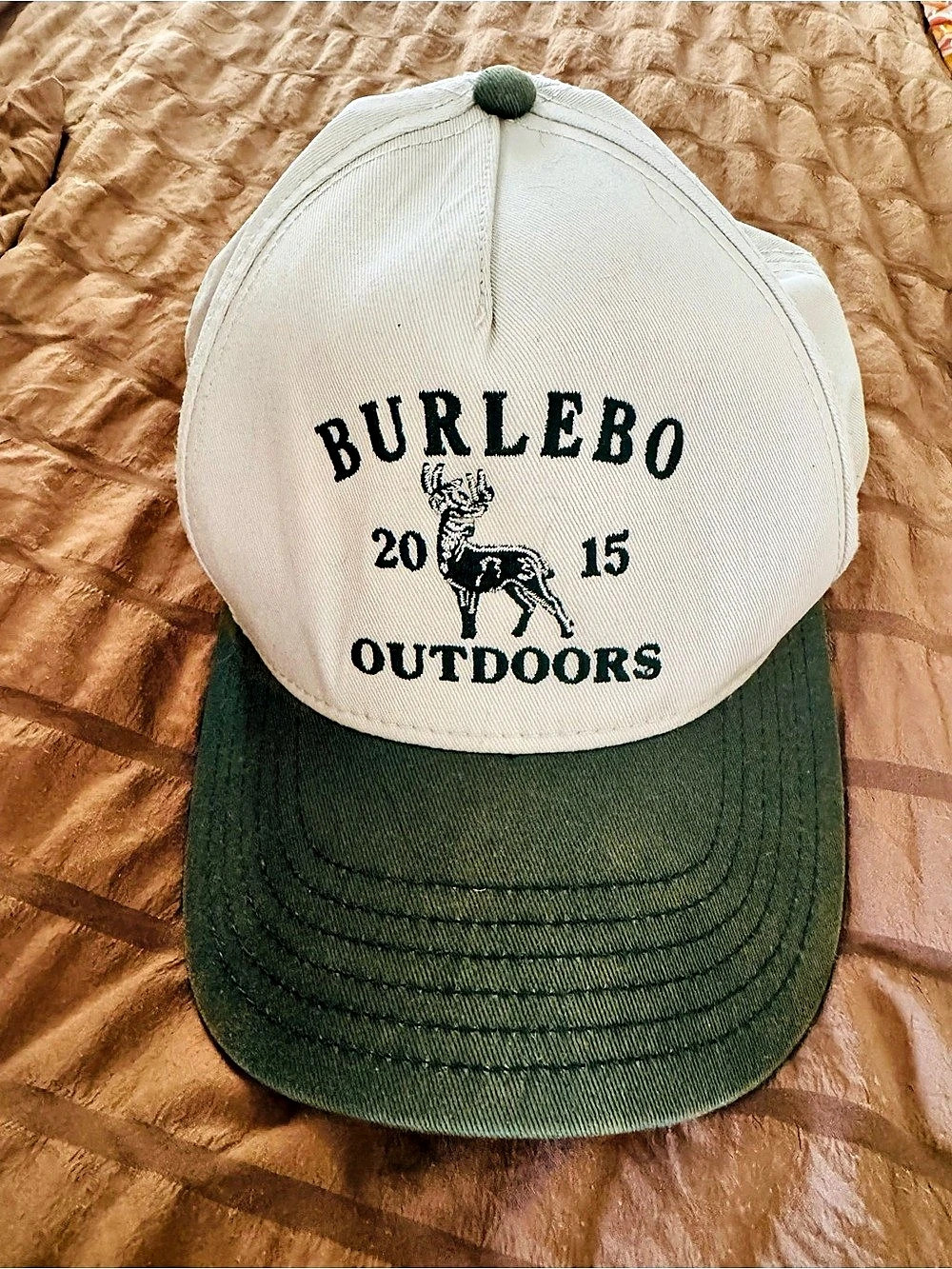 Burlebo Outdoors Antler Buck Snapback Hat Green & White